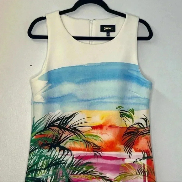 Alexia Admor Colurful Tropical Print Sleeveless Sheath Dress Sz 12 - Picture 3 of 10